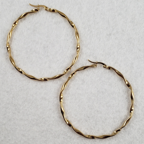 2.25" Stainless Steel Hoops - Picture 3 of 7